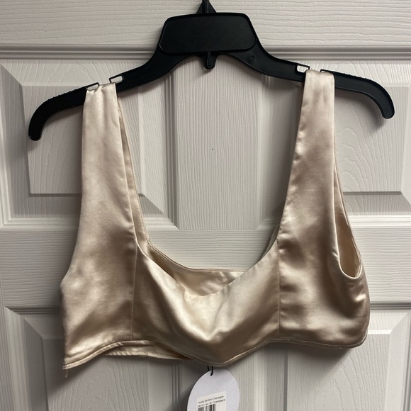 NWT Princess Polly Huxley Set Satin Top Champagne Size 12 - Picture 7 of 7